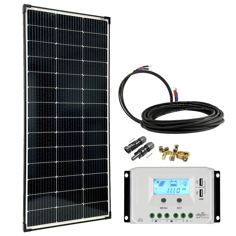 150 Watt Solaranlage Basic-Starter 150W / 12V - Solarmodul Solarladeregler