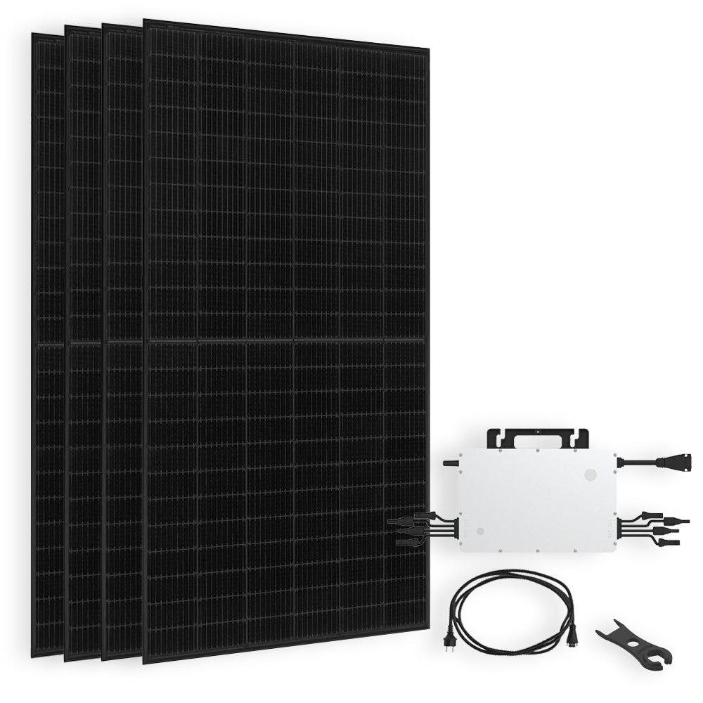 Offgridtec® Solar-Direct 1800W HMS-2000-4T Solaranlage Full Black Hausnetz-Einspeisung - 10m Anschlusskabel