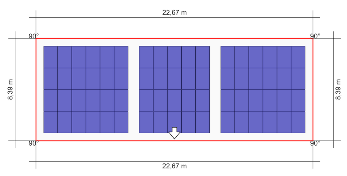 30 kWp JA Solar - Photovoltaikanlage für Trapezblech