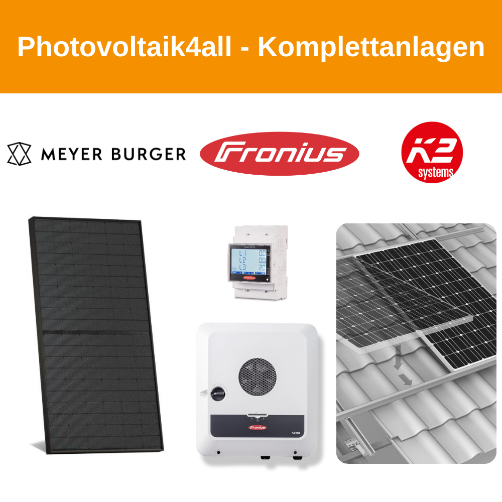 6 kWp Meyer Burger PV-Anlage mit K2 Einlegesystem Fullblack