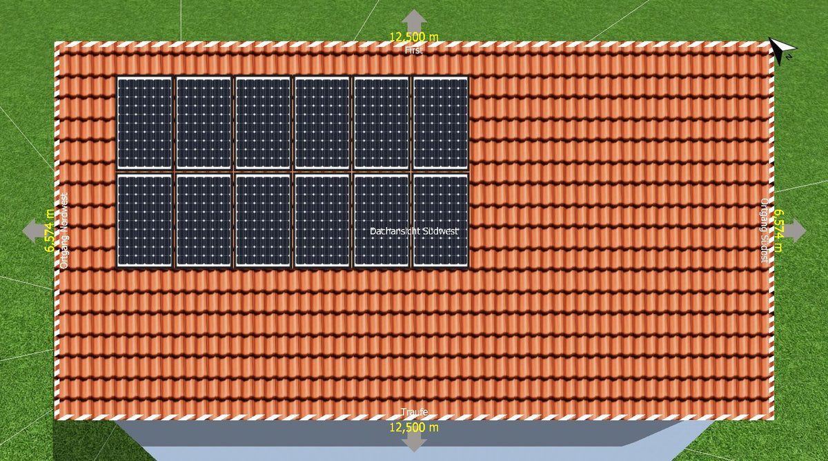 5,340 kWp Jinko Tiger Neo PV-Anlage + Fronius Symo GEN24 5.0 Plus + BYD HVS 5.1 Speicher