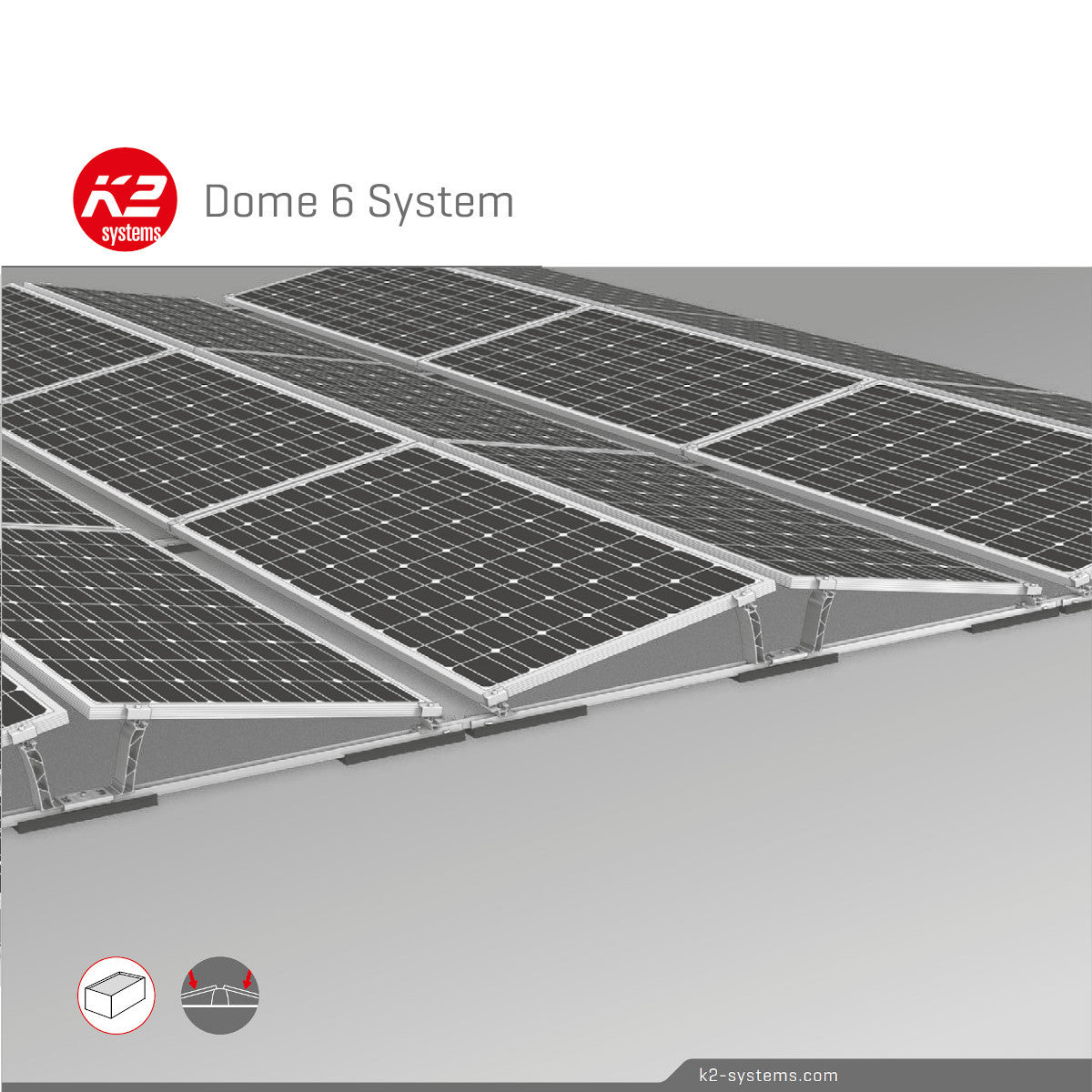 3 kWp SolarEdge PV-Anlage K2 D-Dome Flachdach Ost-West