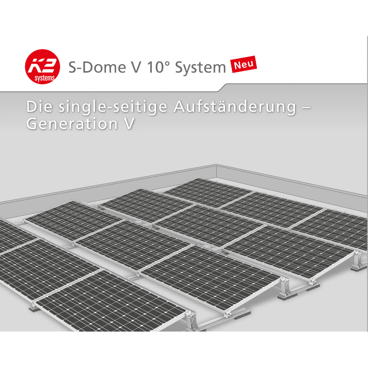 30 kWp Heckert PV-Anlage K2 S-Dome Flachdach Süd