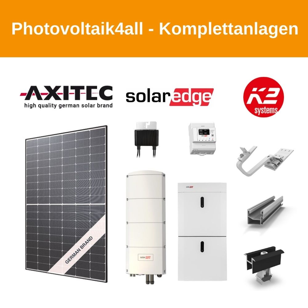 10,800 kWp Axitec PV-Anlage + SolarEdge Wechselrichter & Speicher