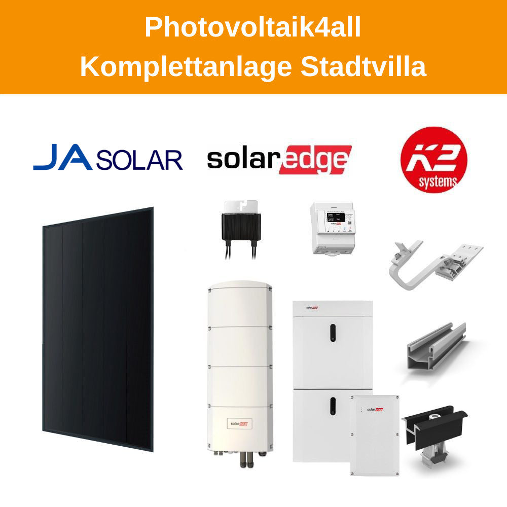 Photovoltaikkomplettanlage Stadtvilla mit Speicher