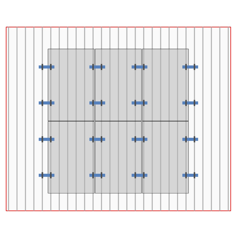 Netzautarke 2,7 kWp Photovoltaikanlage mit Heizstab für Trapezblech