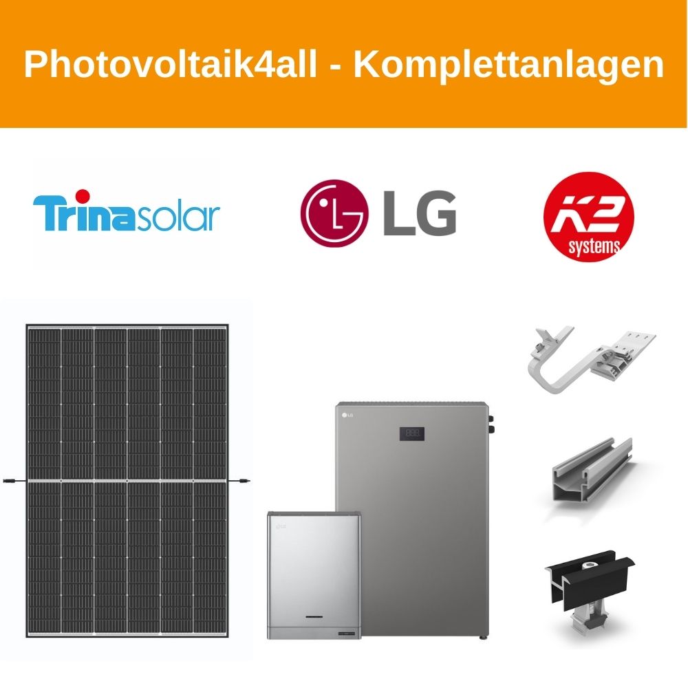 9,450 kWp Trina Photovoltaikanlage + LG ESS Home 8