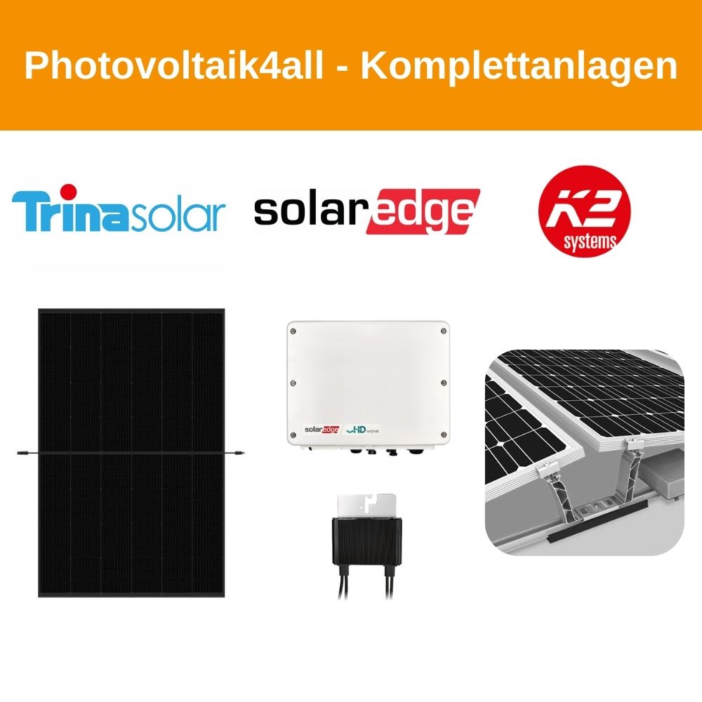 3,2 kWp PV-Anlage für Garage Flachdach Ost-West Aufständerung