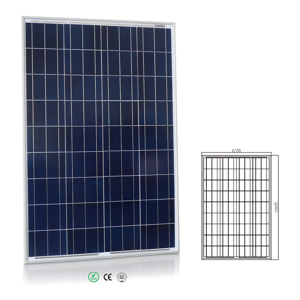 100W 12V Basic Wohnwagen Solar Komplett Set